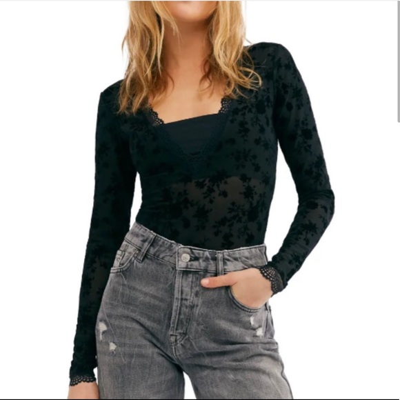 Free People Sheer Lace Babes 'N Bandeaus Bodysuit | New With Tags - Picture 4 of 8